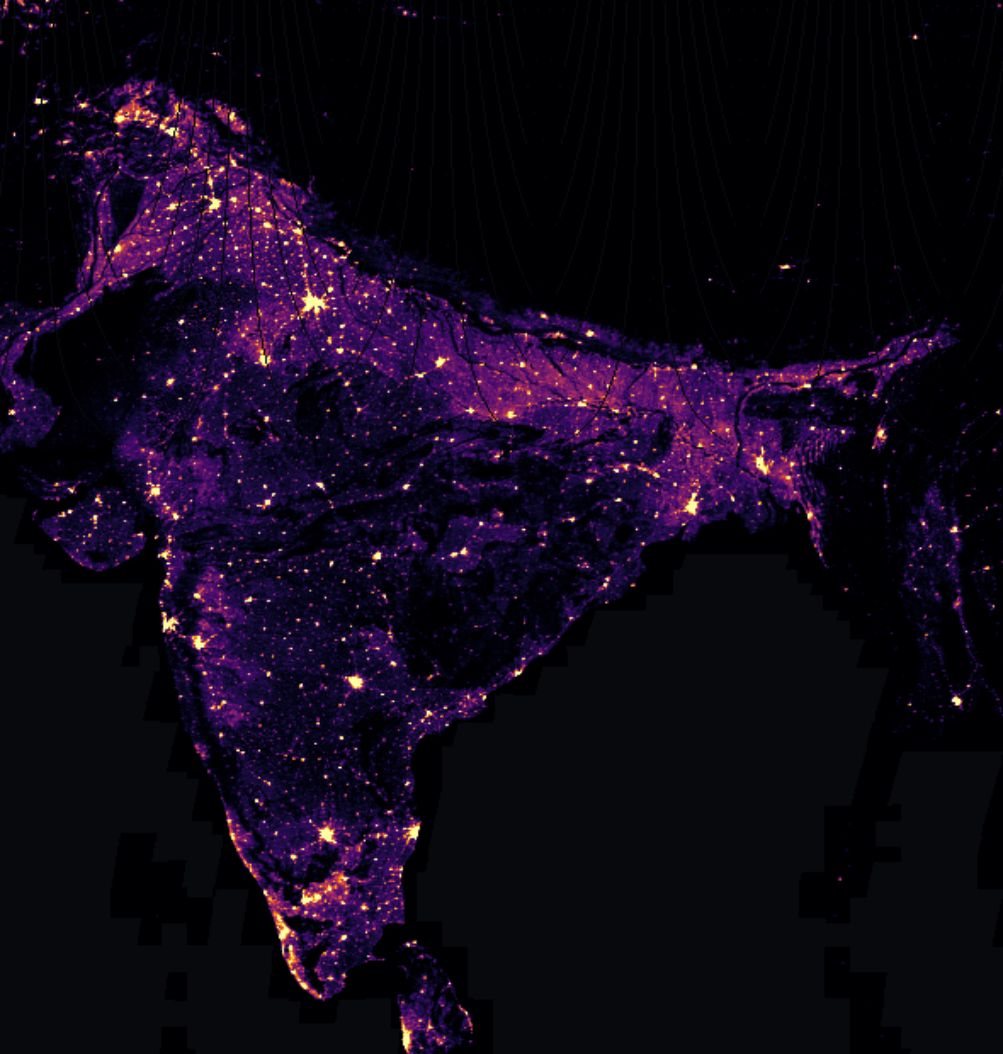 India, built-up area, 2020