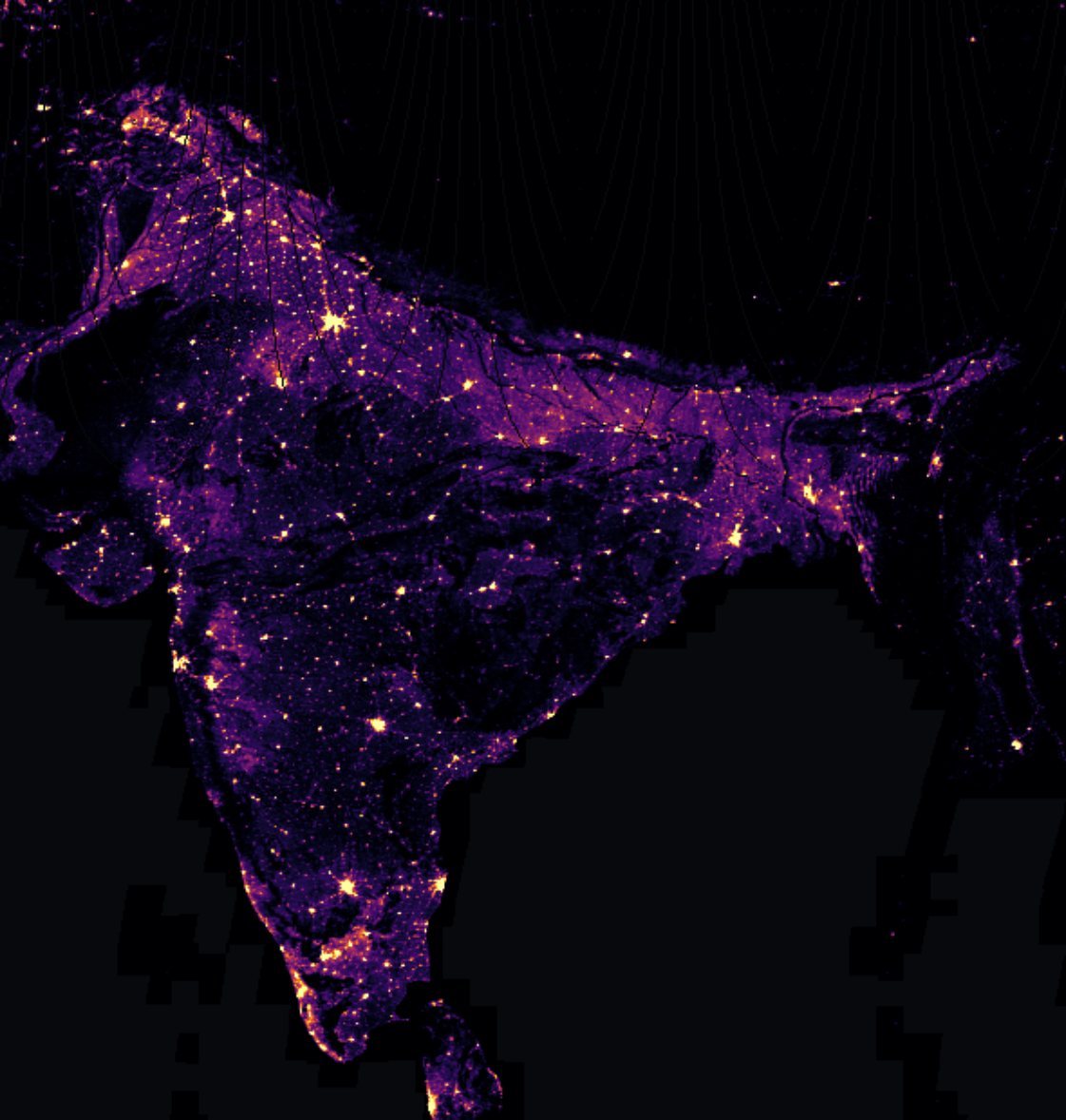 India rendered by built-up