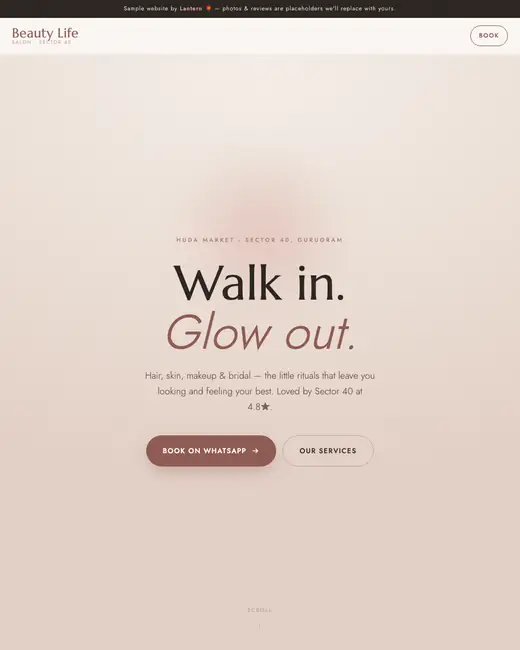 Demo site: beauty life salon