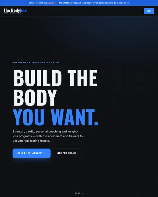 Demo site: bodyline gym