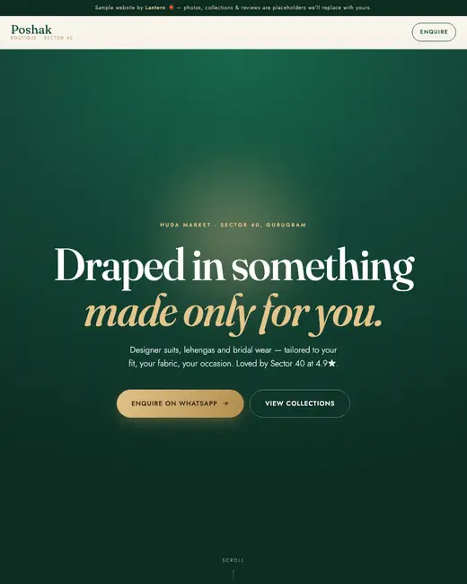 Demo site: poshak boutique